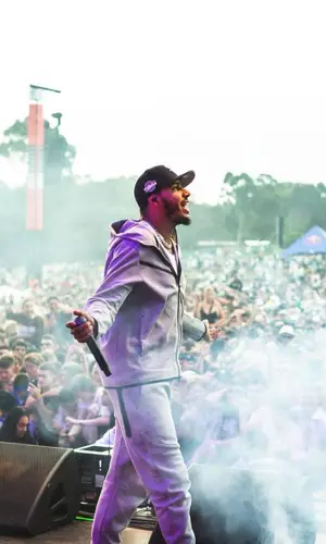 AJ Tracey wearing Nike hoody