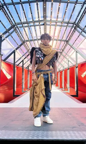 Jaden Smith wearing Louis Vuitton backpack