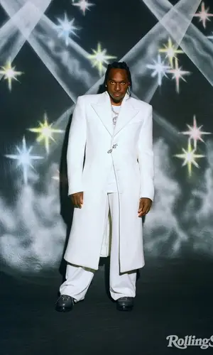 Pusha T wearing Louis Vuitton pants
