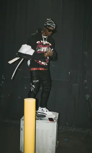 Lil Double 0’s Outfit in Jordan Sneakers, Goyard Belt & Vicaire Hat (2022)