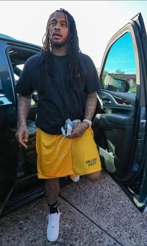Waka Flocka Flame wearing Gallery Dept. shorts