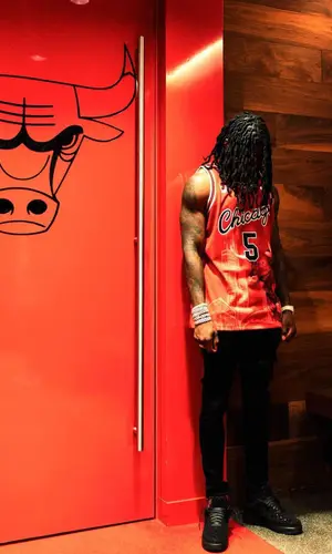 Polo G wearing Polo G Merch jersey