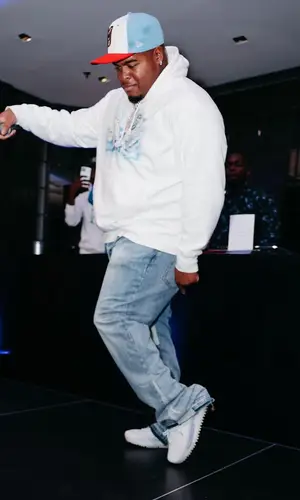 Duke Deuce wearing Mnml jeans