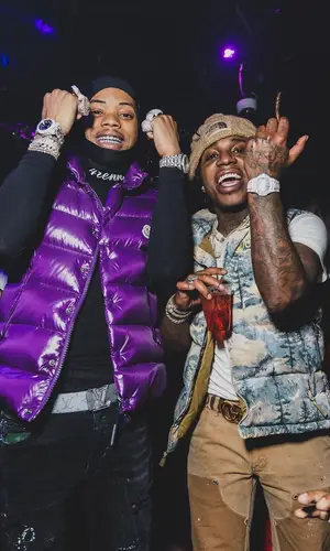 Lil Migo wearing Balenciaga eyewear