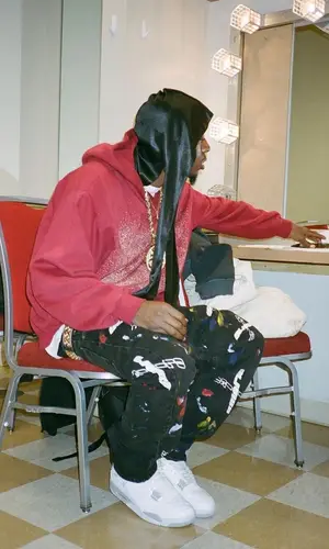 Joey Badass wearing Olivier Rogers jeans