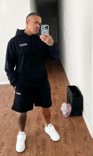 MC Davi wearing Balenciaga hoody
