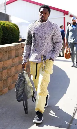 Stefon Diggs wearing Maison Mihara Yasuhiro sneakers