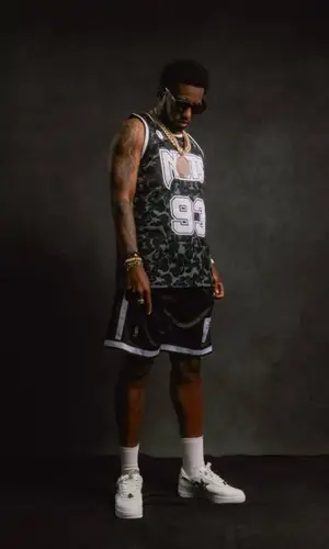 Fabolous wearing Bape jersey