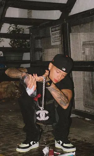 Central Cee wearing OVO t-shirt