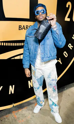 Fivio Foreign wearing Marni cap