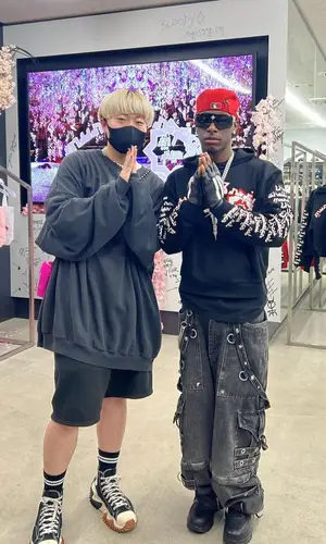 Bloody Osiris wearing Murd333r.Fm hoody