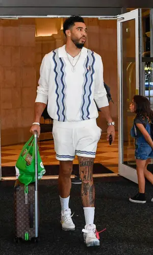 Jayson Tatum wearing Twenty shirt