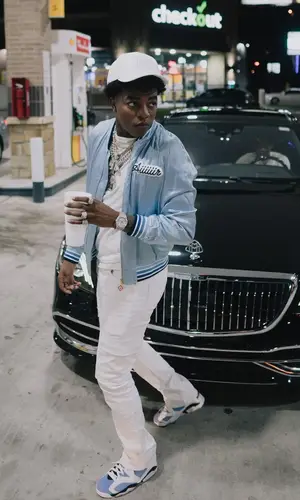 Yungeen Ace wearing Casablanca jacket