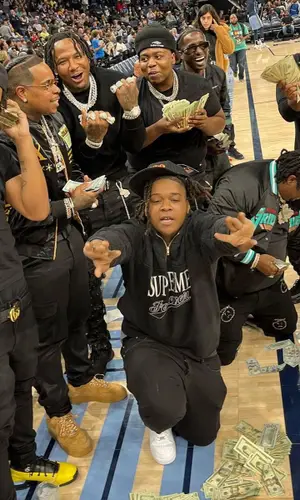 Moneybagg Yo wearing Prada sweatshirt