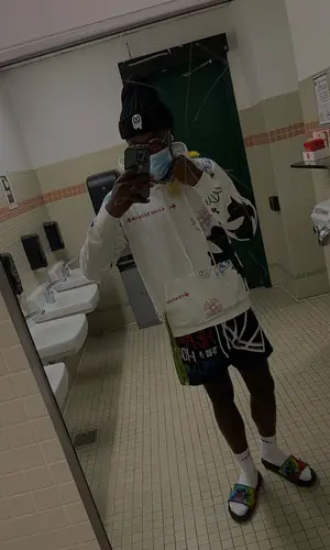 Davion Robinson wearing Chrome Hearts hoody