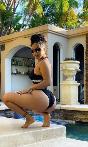 Shenseea wearing Balenciaga eyewear