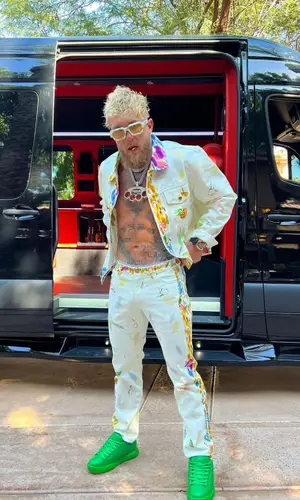 Jake Paul wearing Casablanca jacket
