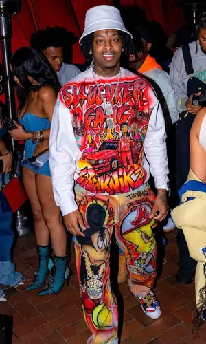 21 Savage wearing Phade jeans