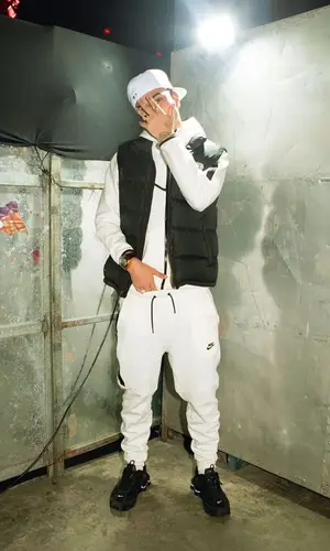Veigh wearing The North Face jacket