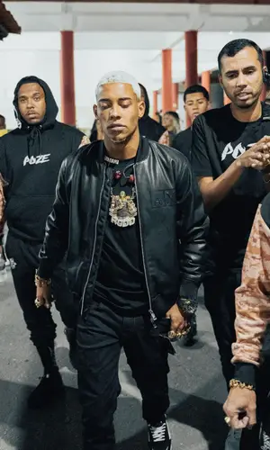 Poze Do Rondo wearing Armani Exchange sneakers