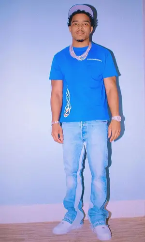 Justin Dior Combs wearing Chrome Hearts t-shirt