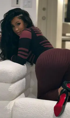 Cardi B wearing Wolford pants