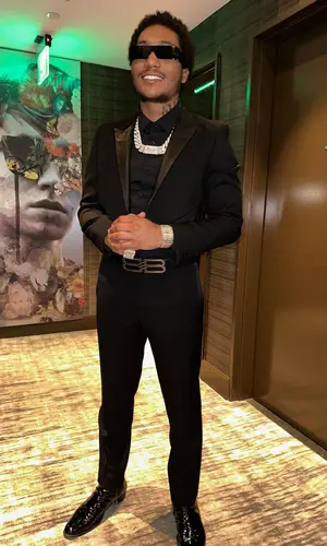 Lil Meech wearing Balenciaga belt