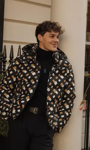 Noah Beck wearing Hugo Boss jacket