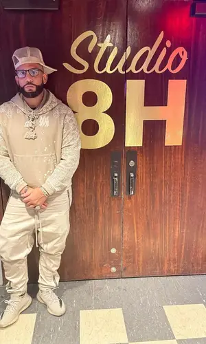 DJ Drama wearing Amiri hoody