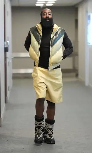 James Harden wearing Rick Owens boots