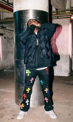 Kai Cenat wearing Chrome Hearts hat