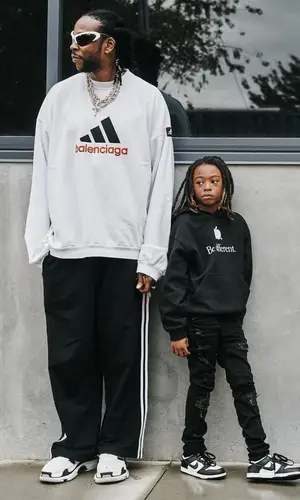 2 Chainz wearing Adidas sweatshirt