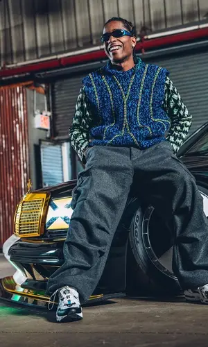 ASAP Rocky wearing Penultimate sweater