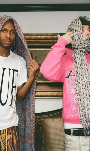 Yeat wearing Spider Worldwide hoody