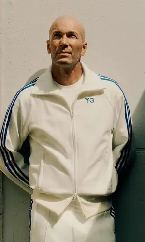 Zinedine Zidane wearing Y-3 pants