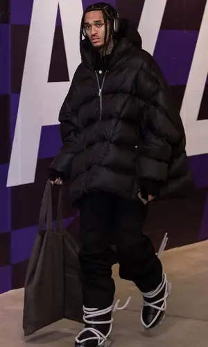 Jordan Clarkson wearing Rick Owens bag