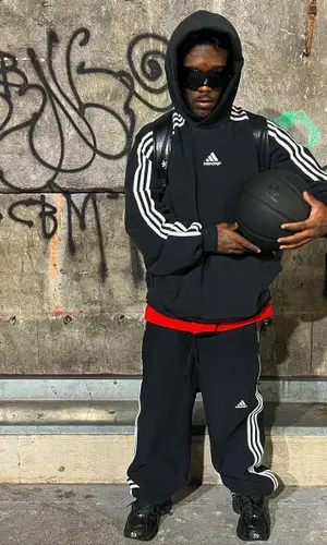 Lil Uzi Vert wearing Adidas pants