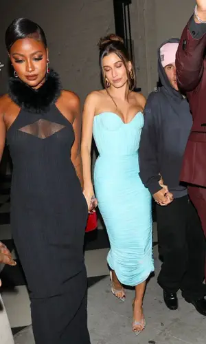 Hailey Bieber wearing Femme Shoes sandal