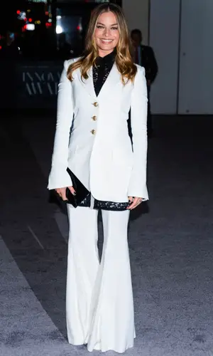 Margot Robbie wearing Proenza Schouler shirt