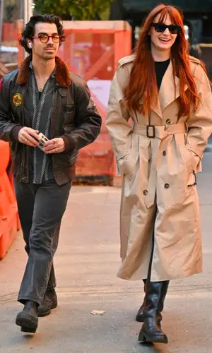 Sophie Turner wearing Wardrobe.NYC jacket