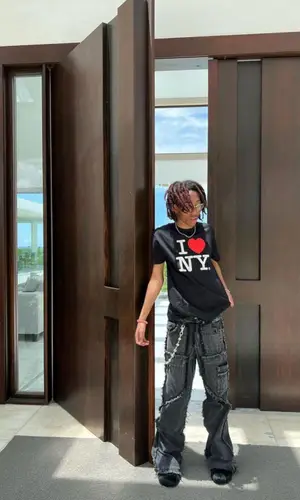 Lil Tecca wearing Marni sandal