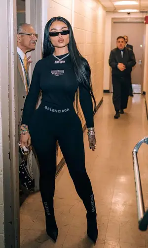 India Love wearing Balenciaga pants