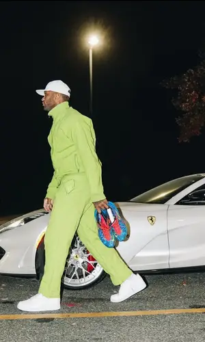 PJ Tucker wearing Bottega Veneta jacket
