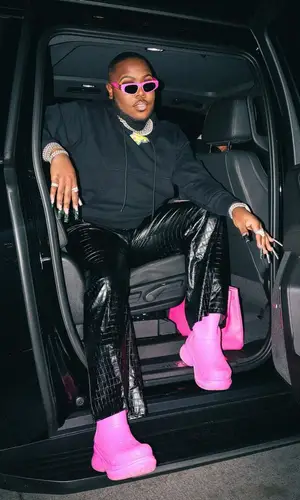 Saucy Santana wearing Balenciaga eyewear