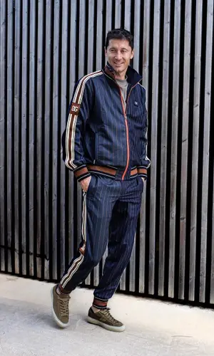 Robert Lewandowski wearing Dolce & Gabbana pants