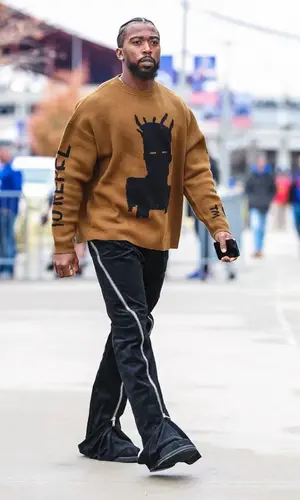 Tyrod Taylor wearing Rick Owens trousers