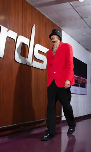 Kyle Kuzma wearing Balenciaga boots