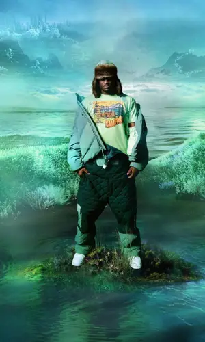 Sober Yung Walter wearing Nike sneakers