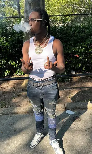 Yus Gz wearing Amiri jeans