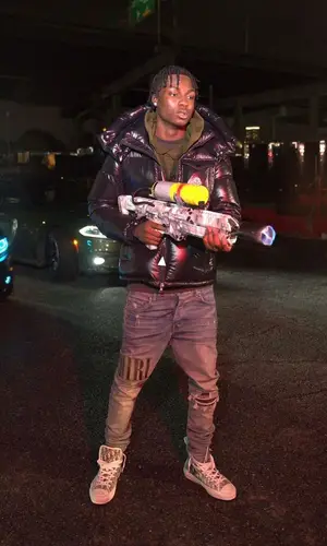 Kyle Richh wearing Moncler jacket
